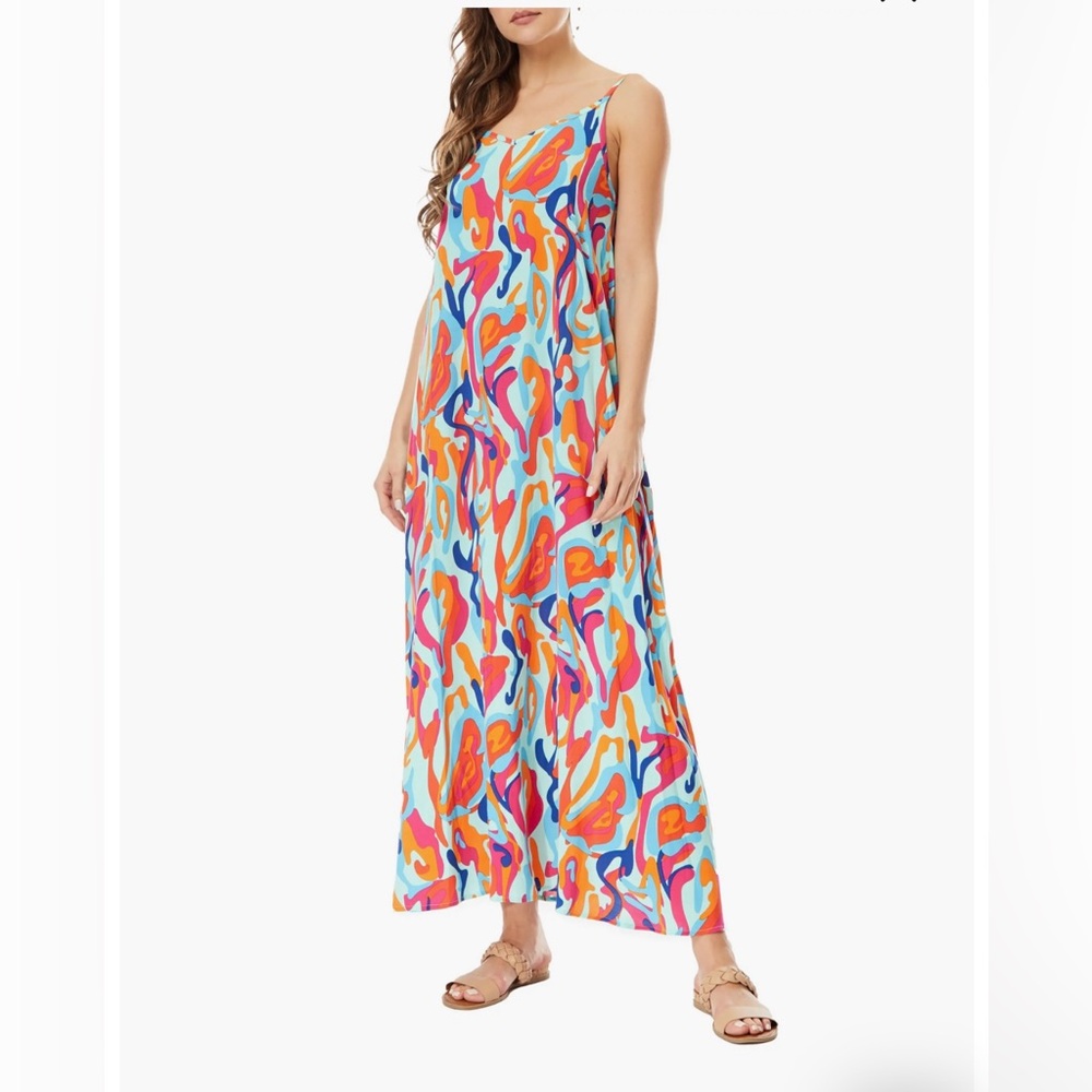 BY DESIGN Elle Maxi Dress (Multicolor, Medium)